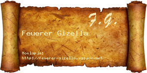 Feuerer Gizella névjegykártya